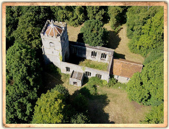 Arial view of the church