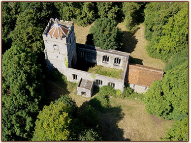 Arial view of the church