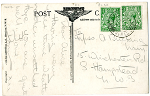 Postmarked 28th Sept 1908